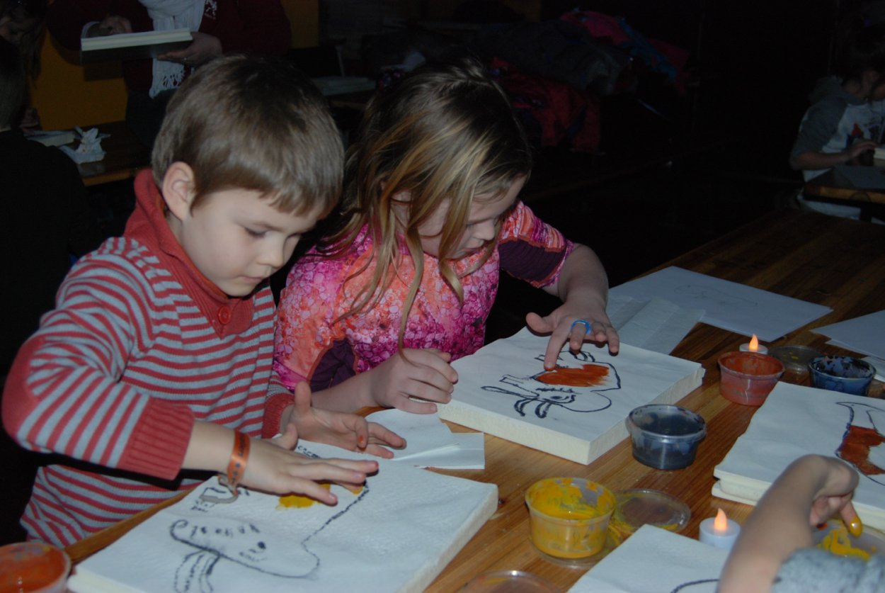 Atelier enfant peinture paléolithique
